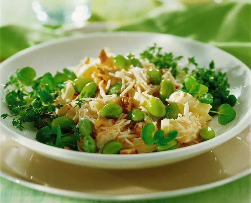 Apfel-Sellerie-Salat mit Sojabohnen