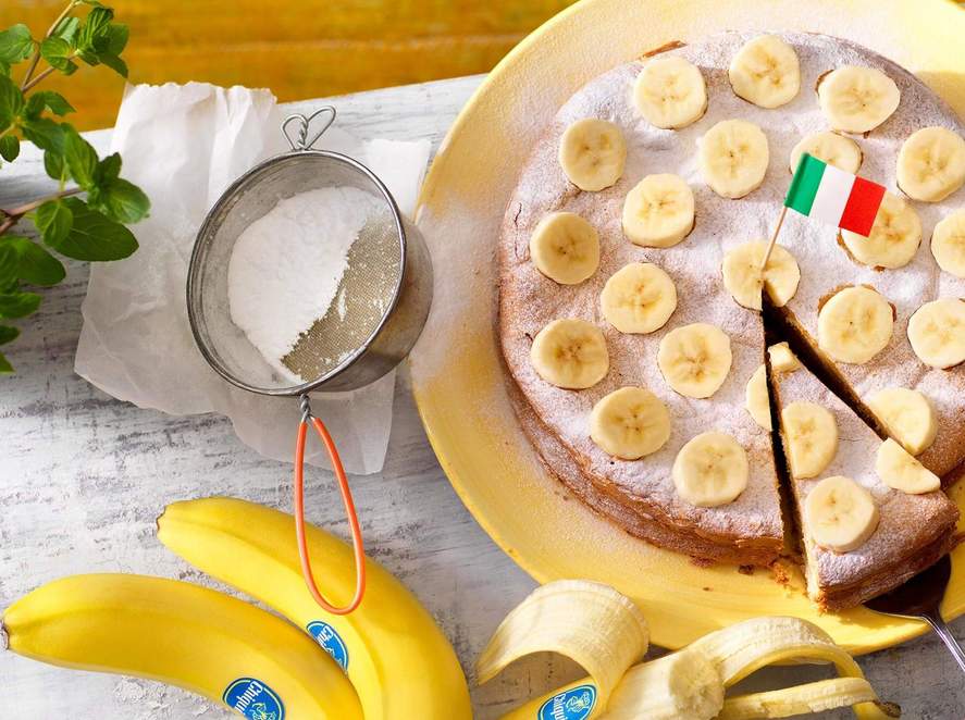Torta Paradiso mit Bananen