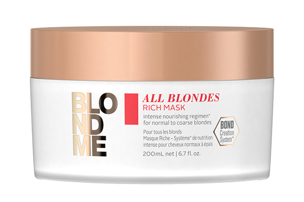 All Blondes Rich Mask baut die innere und äußere Haarstruktur wieder auf