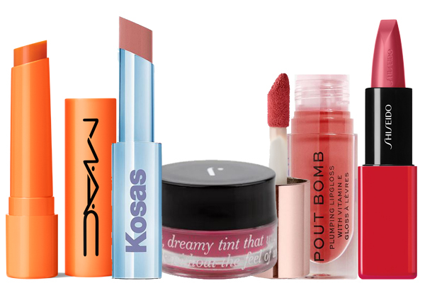 MAC Squirt Plumping Gloss Stick , Kosas Wet Stick, Jacks Lip Oil, Makeup Revolution Pout Bomb, Shiseido TechnoSatin Gel Lipstick MAC Squirt Plumping Gloss Stick , Kosas Wet Stick, Jacks Lip Oil, Makeup Revolution Pout Bomb, Shiseido TechnoSatin Gel Lipstick