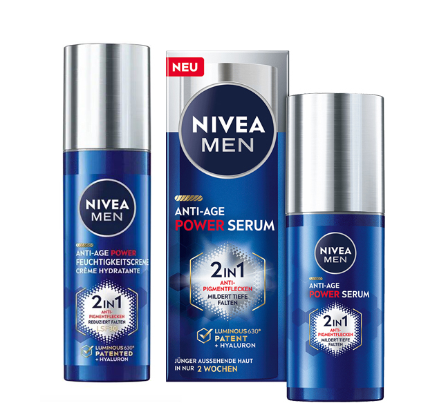 Nivea Men 2in1 Anti-Age Power Serum und Feuchtigkeitspflege gegen Pigmentflecken