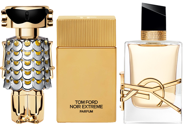 Paco Rabanne FAME, Tom Ford NOIR EXTREME, Yves Saint Laurent LIBRE