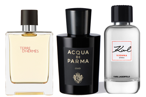 Hermès TERRE D'HERMES, Acqua di Parma OUD, Karl Lagerfeld VIENNA OPERA