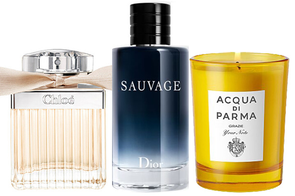 Chloé EdP, Dior Sauvage Edt, Acqua di Parma Grazie