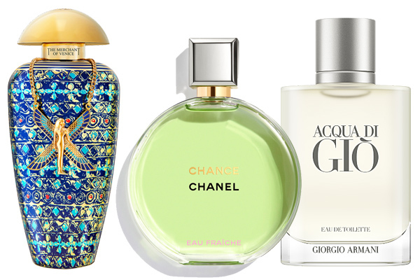 The Merchant of Venice 'Queen of the Night', Chanel Chance Eau Fraiche, Giorgio  Armani Acqua di Gio