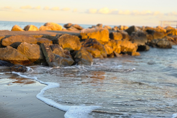 Der Strand von Caorle im Herbst