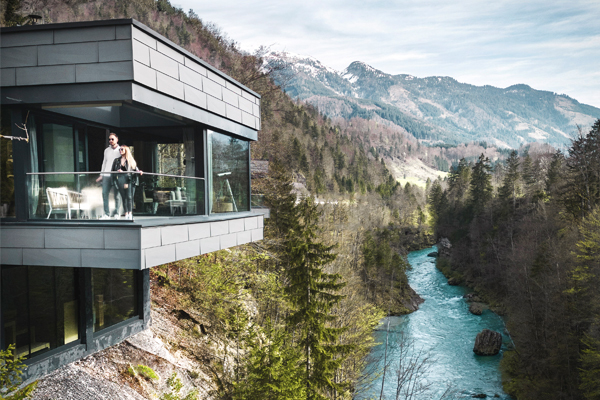 Das Haus Wasser bietet einen spektakulären Ausblick auf die Salza, Wälder und Berge Das Haus Wasser bietet einen spektakulären Ausblick auf die Salza, Wälder und Berge