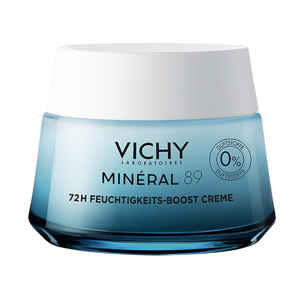 Vichy Minéral 89 Feuchtigkeits-Boost Creme für trockene und empfindliche Haut