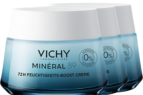 Vichy Minéral 89 Feuchtigkeits-Boost Creme für trockene und empfindliche Haut