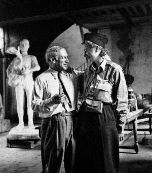 Lee Miller, Picasso and Lee Miller in his studio, Paris, 1944 