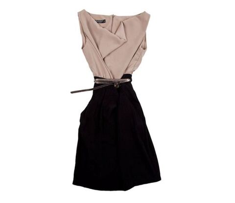 Kleid Puder/Schwarz bei Karin Kasaj