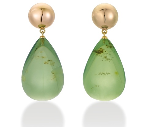 Ohrringer mit grünem Bernstein bei Juwelier Heldwein