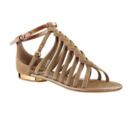 LouisVuitton Flat-Sandale mit Ziegenleder
