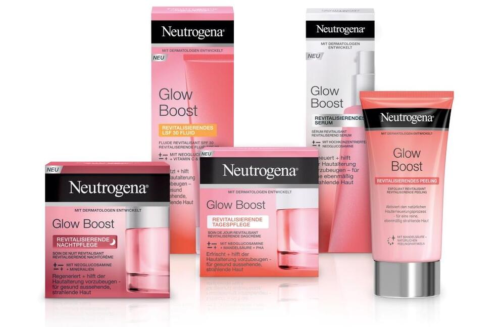 Die komplette Glow Boost Gesichtspflege regeneriert die Haut und schenkt ihr neuen Glow