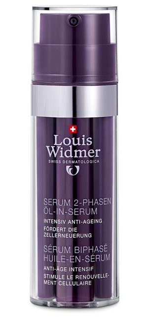 Das 2-Phasen-Öl-Serum von Louis Widmer regeneriert und stärkt die Haut, fördert die Zellerneuerung, befeuchtet intensiv, mindert die Faltentiefe, steigert die Hautfestigkeit und Elastizität