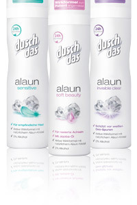Duschdas Deos mit Alaun Duschdas Deos mit Alaun