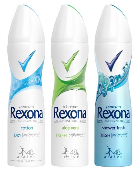 Rexona Deodorants mit MotionSense Technologie Rexona Deodorants mit MotionSense Technologie