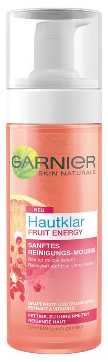 Garnier Hautklar Fruit Energy Sanftes Reinigungsmousse Garnier Hautklar Fruit Energy Sanftes Reinigungsmousse