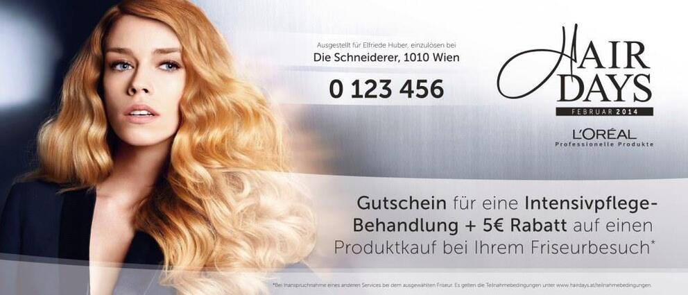 Gutschein Hairdays 2014 - Muster Gutschein Hairdays 2014 - Muster