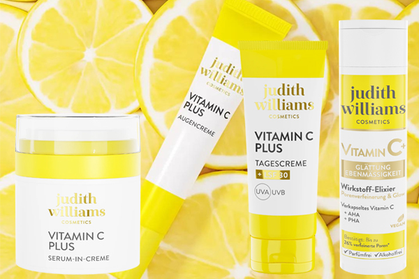 Die Vitamin C+ Linie von Judith Williams Cosmetics versorgt die Haut mit mikroverkapseltem Vitamin C, das tief ins Gewebe eindringt und dort zeitversetzt wirksam wird