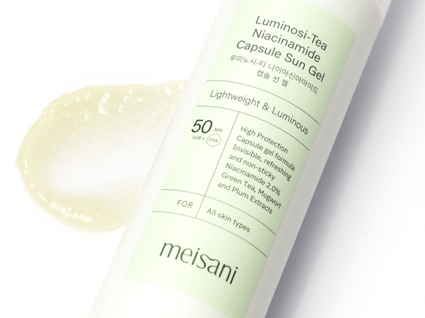 Luminosi-Tea Niacinamide Capsule Sun Gel SPF50 von Meisani