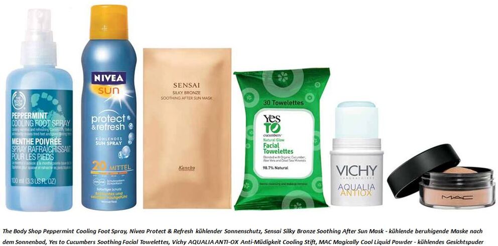 Kühle, erfrischende Beauty Produkte