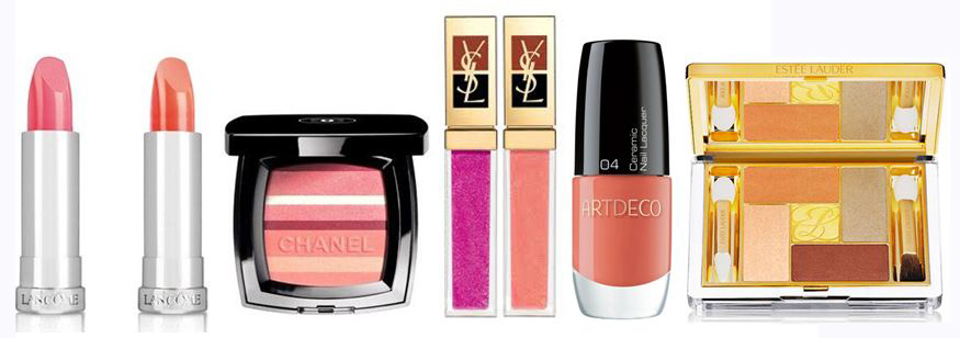 Tangerine Tango in allen Varianten in den neuen Frühlingslooks von Lancome, Chanel, YSL , Estee Lauder und Art Deco